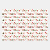BELIEVE Christmas Spirit Festivals Niedliche Typog Geschenkpapier Set (Vorderseite)