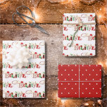 BELIEVE Christmas Spirit Festivals Niedliche Typog Geschenkpapier Set<br><div class="desc">Niedliches Weihnachtsgeschenkpapier mit einem skurrilen BELIEVE-Typografie-Design, in dem Santa, Elfen und Rentiere Elemente in festlich rot und grün in einem sich wiederholenden Muster vor weißem Hintergrund enthalten sind. Spaß für Kinder und Erwachsene noch Kinder im Herzen der Weihnachtsferien. Kontaktieren Sie den Designer über den Zazzle Chat oder makeitaboutyoustore@gmail.com , wenn...</div>