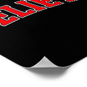 Believe Christmas Varsity Text With Santa Hat Fami Poster (Ecke)