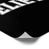 Believe Christmas Varsity Text With Santa Hat Fami Poster (Ecke)