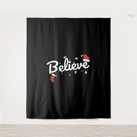 Believe Christmas Wandteppich (Vorderseite)