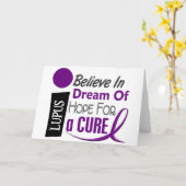 BELIEVE DREAM HOPE Lupus T-Shirts & Apparel Karte (Gelbe Blume)