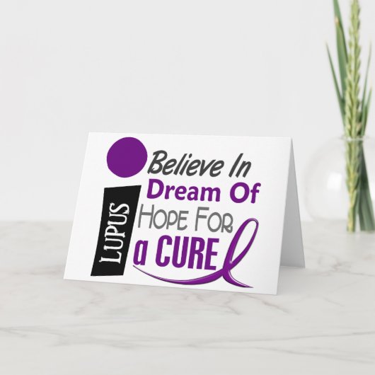 BELIEVE DREAM HOPE Lupus T-Shirts & Apparel Karte (Vorderseite)