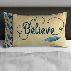 BELIEVE ・ DREAM ・ SPARKLE ・ INSPIRIER Typografie Kissenbezug