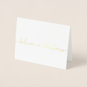 BELIEVE Ferienkarte Gold Folienkarte