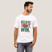 Believe Fight Win – Moroccan Flag Champion T-Shirt (Vorne ganz)