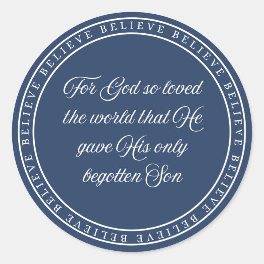 Believe - Flush Seal  Runder Aufkleber (Vorderseite)