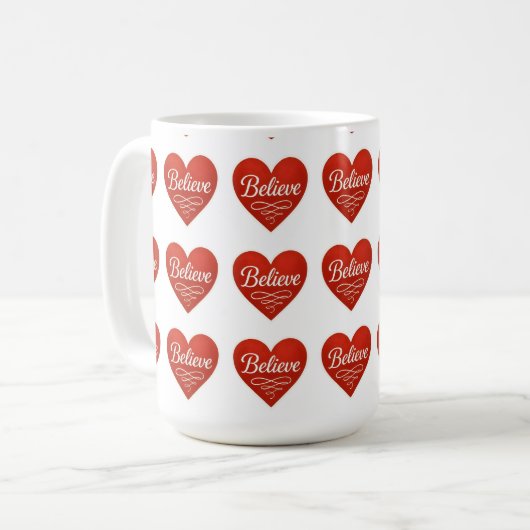 Believe Heart Kaffeetasse (Vorderseite Links)