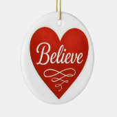 Believe Heart Keramik Ornament (Rechts)