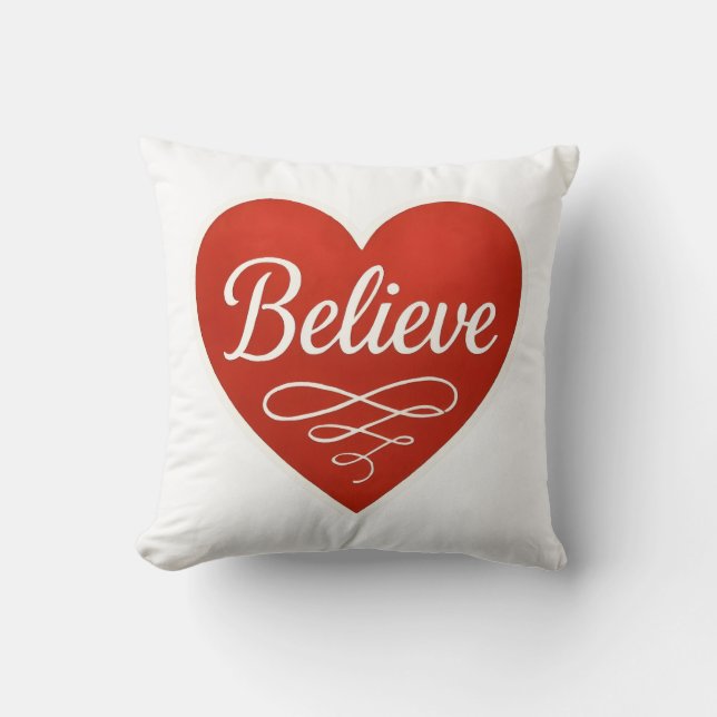 Believe Heart Kissen (Vorderseite)