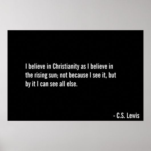 Believe in Christ Poster (Vorne)