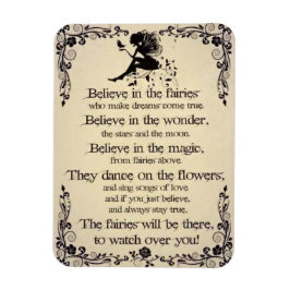 Believe In Fairies 3"x4" Photo Magnet