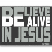 Believe in Jesus Aufkleber (Vorderseite)