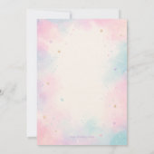 Believe In Magic Unicorn Invitation Editable Einladung (Rückseite)