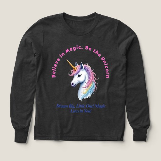 Believe In Magic Unicorn Pastel Rainbow Inspiratio (Design Vorderseite)