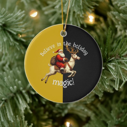 Believe In The Holiday Magic Keramik Ornament (Baum)