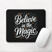 Believe In The Magic Christmas Insred Holiday Remi Mousepad (Mit Mouse)