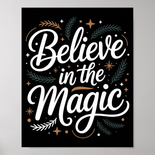 Believe In The Magic Christmas Insred Holiday Remi Poster (Vorne)