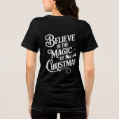 Believe In The Magic Of Christmas Day Typography Tri-Blend Shirt (Rückseite)