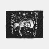Believe In The Magic Of Christmas, Funny Christmas Fleecedecke (Vorderseite (Horizontal))