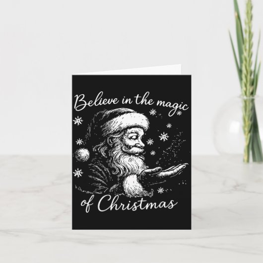 Believe In The Magic Of Christmas, Funny Christmas Karte (Vorderseite)