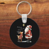 Believe In The Magic Of Christmas Reindeer Holiday Schlüsselanhänger (Vorderseite)