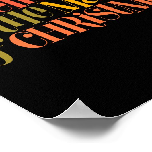 Believe In The Magic Of Christmas Retro Style T Sh Poster (Ecke)