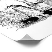 Believe In The Magic Of Christmas Santa Reindeer X Poster (Ecke)