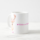Believe in the Magic - Reindeer Christmas Mug Kaffeetasse (Vorderseite Links)