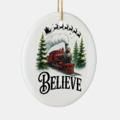 Believe in the Magic Train Keramik Ornament (Rechts)