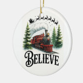 Believe in the Magic Train Keramik Ornament (Links)
