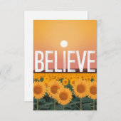 Believe in the Sunflowers card Dankeskarte (Vorne/Hinten)