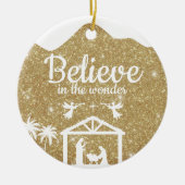 Believe in the wonder Manger Divine Passage ⛪️ 🎄 Keramik Ornament (Vorne)