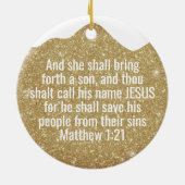 Believe in the wonder Manger Divine Passage ⛪️ 🎄 Keramik Ornament (Hinten)