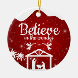 Believe in the wonder Manger Divine Passage ⛪️ 🎄 Keramik Ornament