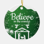 Believe in the wonder Manger Divine Passage ⛪️ 🎄 Keramik Ornament (Vorne)