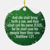 Believe in the wonder Manger Divine Passage ⛪️ 🎄 Keramik Ornament (Hinten)