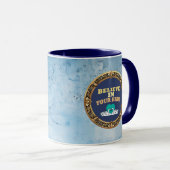 Believe in Your Hurt – Dark Blue Affirmation Mug Tasse (VorderseiteRechts)