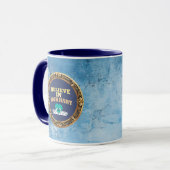 Believe in Your Hurt – Dark Blue Affirmation Mug Tasse (Vorderseite Links)