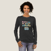 Believe in Your #Selfie–Fun Confidence Boost Tri-Blend Shirt (Volle Vorderseite)