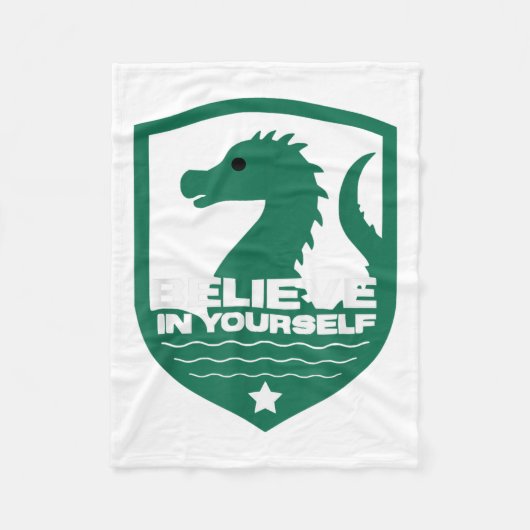 Believe In Yourself Funny Motivational Loch Ness M Fleecedecke (Vorderseite)