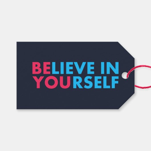 Believe in yourself geschenkanhänger (Vorderseite (Horizontal))