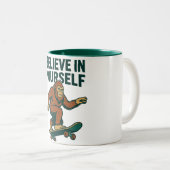 Believe In Yourself Motivation Art Zweifarbige Tasse (VorderseiteRechts)