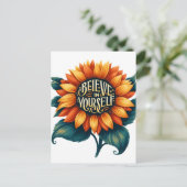 Believe in yourself postkarte (Stehend Vorderseite)