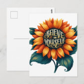 Believe in yourself postkarte (Vorne/Hinten)