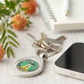 Believe in Yourself with Aliens Round Sign Schlüsselanhänger (Seite)