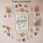 Believe Magical Stars - Boho Celestial Poster