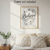 Believe Magical Stars - Boho Celestial Poster