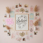Believe Magical Stars - Boho Celestial Poster