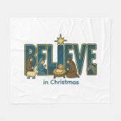 Believe nativity  fleecedecke (Vorderseite (Horizontal))
